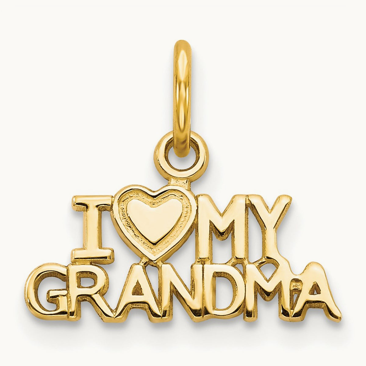 I HEART MY GRANDMA Charm — 14K Yellow Gold