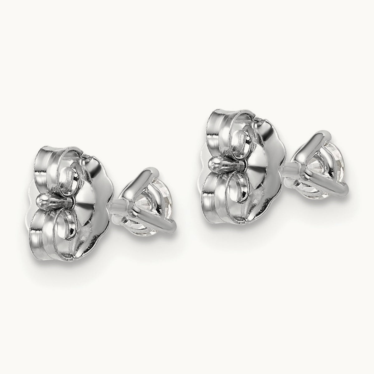 Round Stud Earrings, 0.10-6.00 ct tw Lab-Grown Diamond — 1/4 ct, 18K White Gold