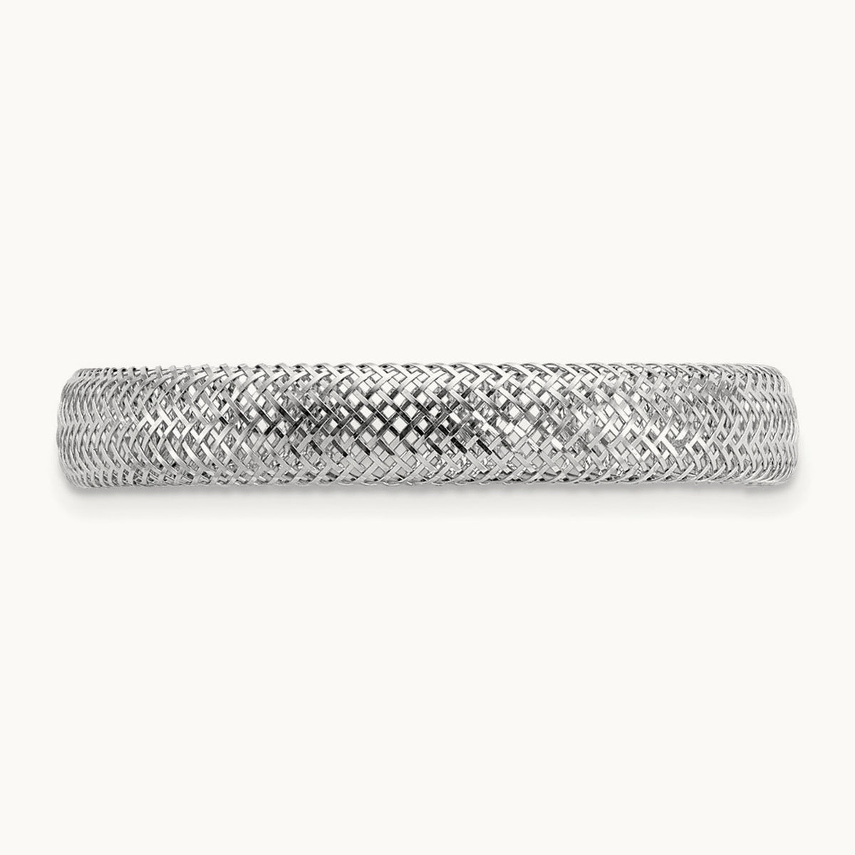 Mesh Stretch Ring — 14K Two-Tone Gold