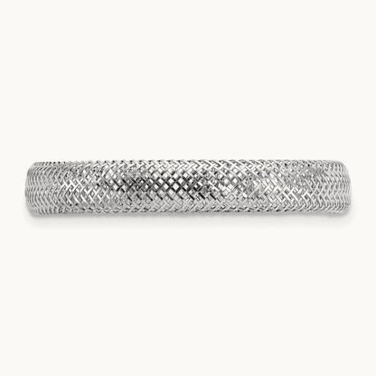 Mesh Stretch Ring — 14K Two-Tone Gold