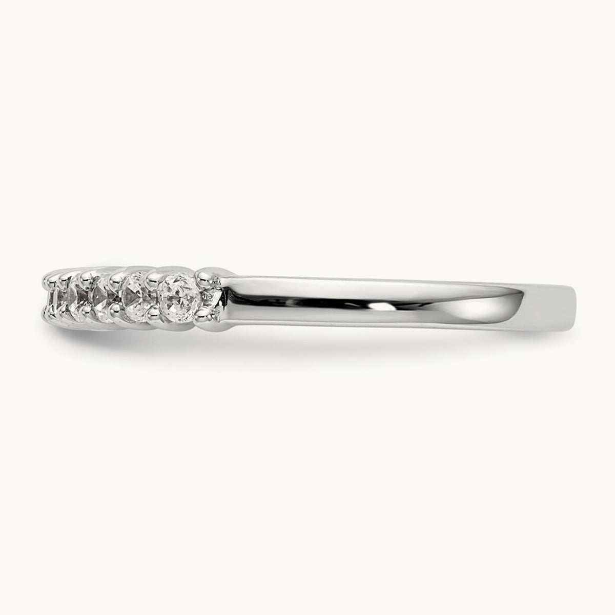 10-Stone Diamond Band, 14K White Gold