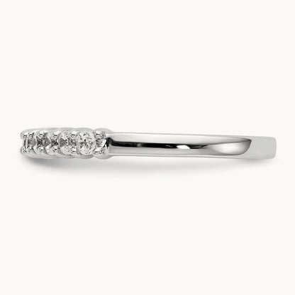 10-Stone Diamond Band, 14K White Gold