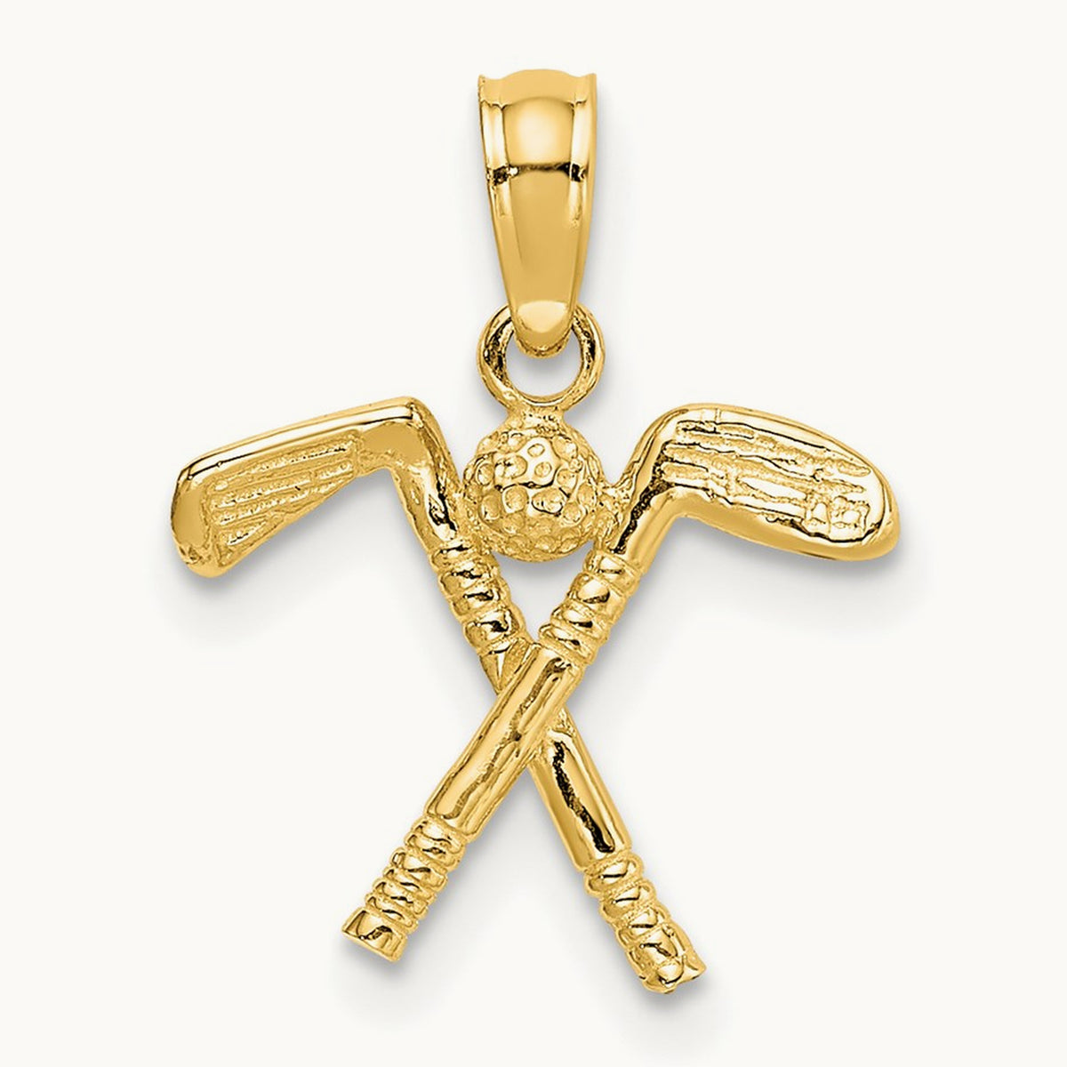 3-D Golf Clubs with Ball Charm, 14K