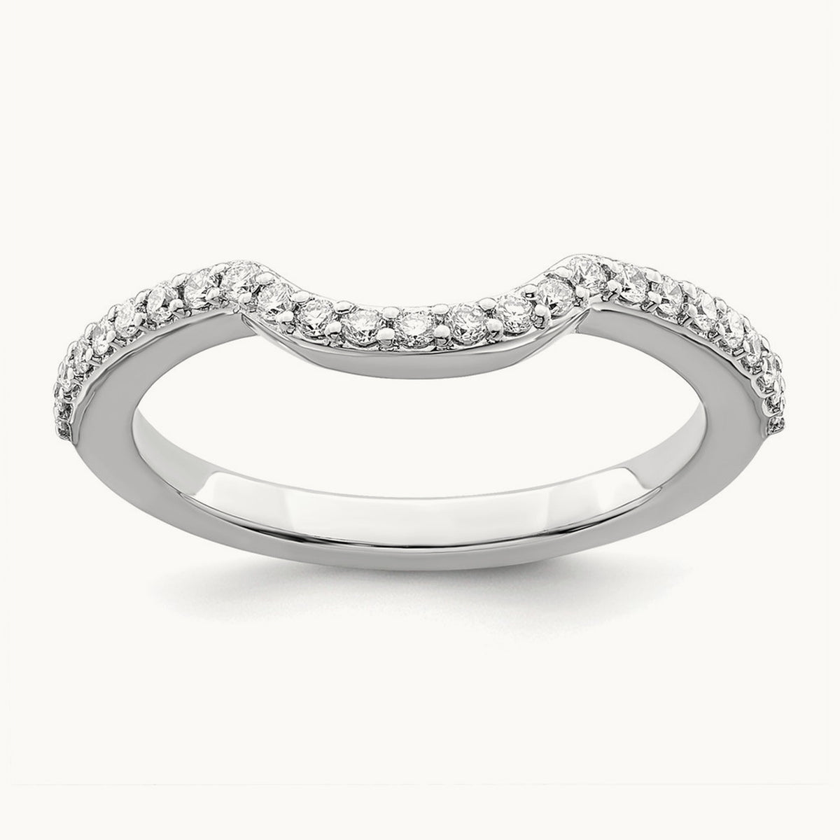Diamond Wedding Band, 14K White Gold