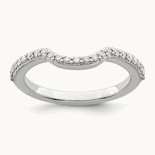 Diamond Wedding Band, 14K White Gold