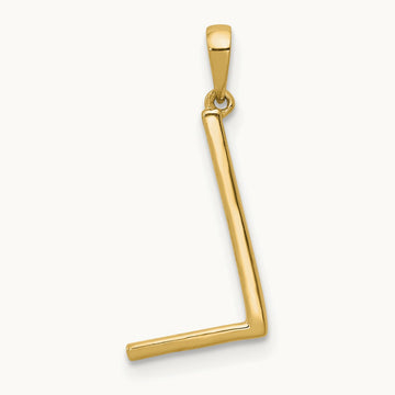 Diamond Letter L Initial Pendant, 14K