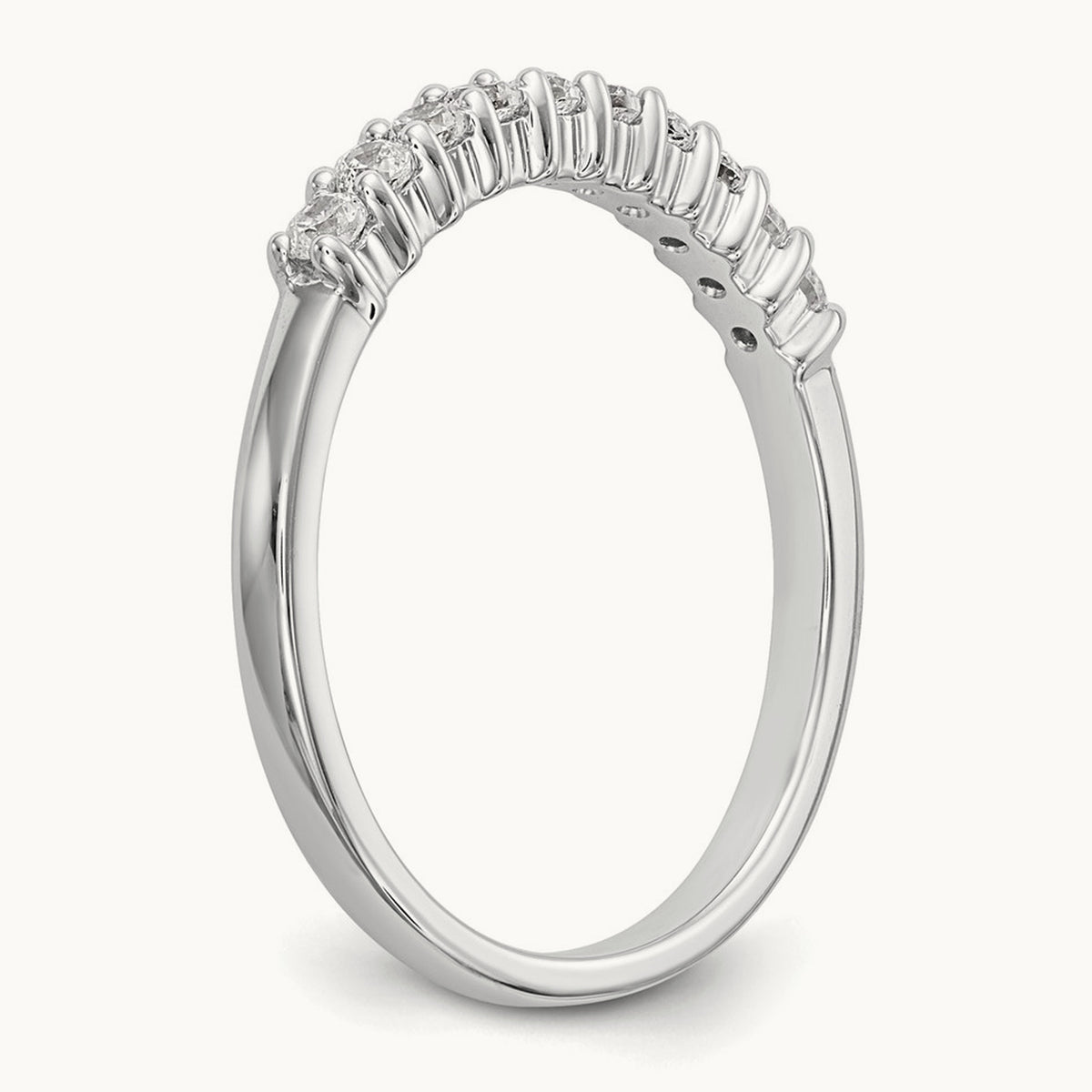 10-Stone Diamond Band, 14K White Gold