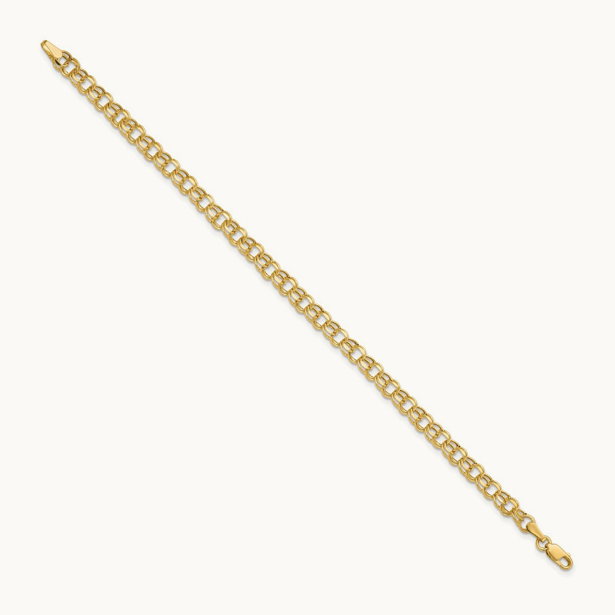 8in Hollow Double Link Charm Bracelet