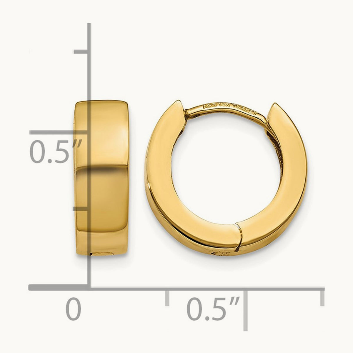 Hinged Hoop Earrings, 14K
