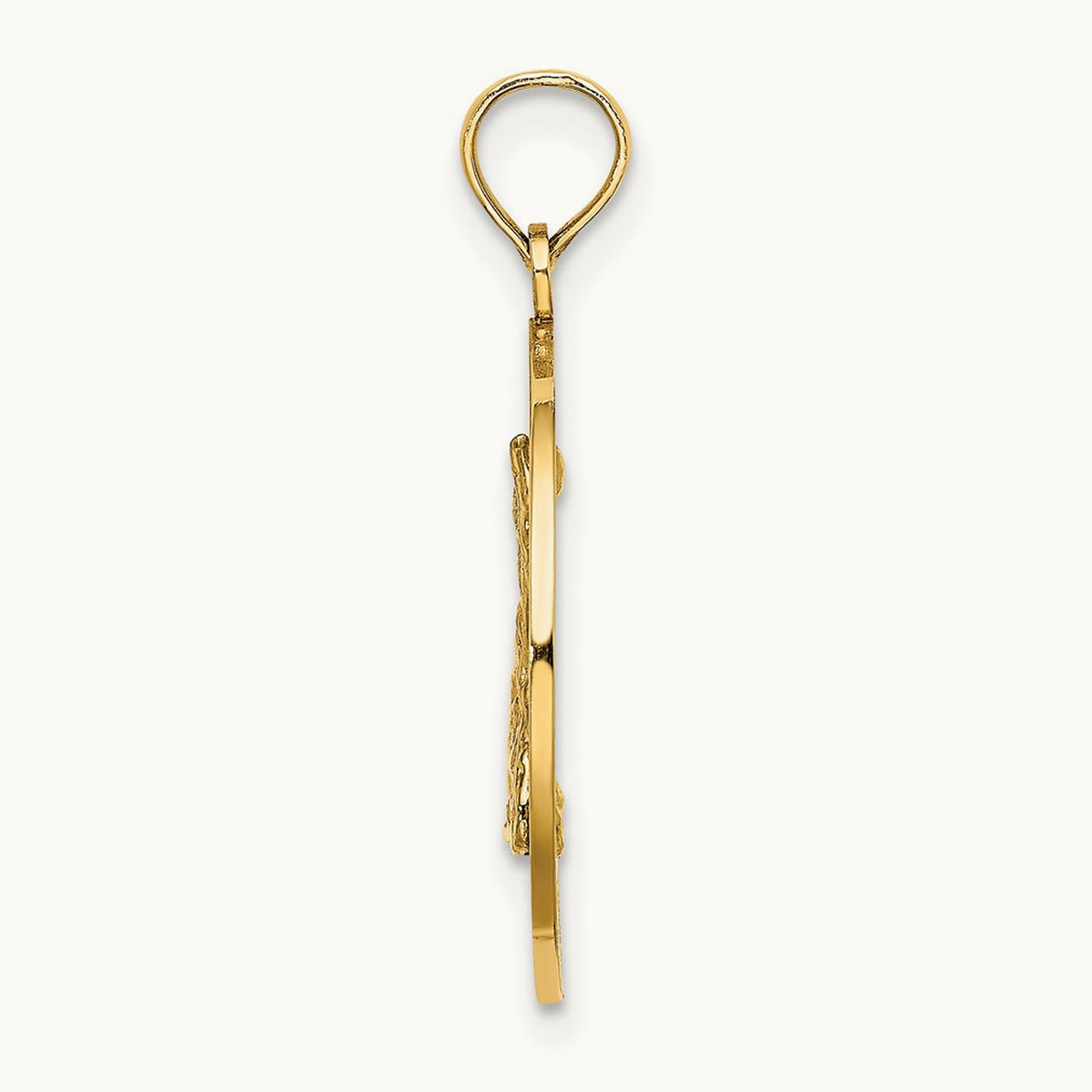 BLOCK ISLAND, RI Circle w/ Map Charm, 14K