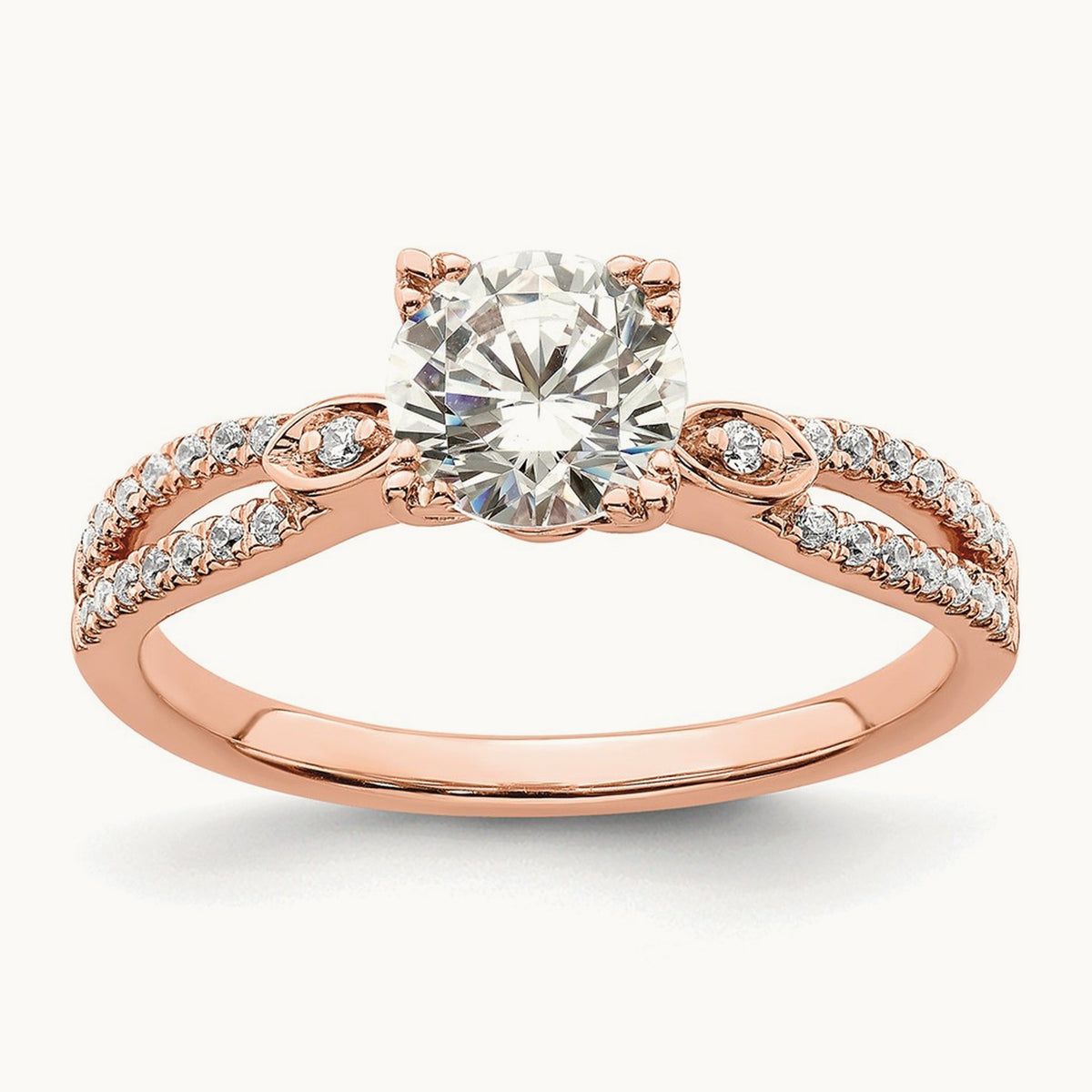 Round Semi-Mount Engagement Ring — 1 ct, 7