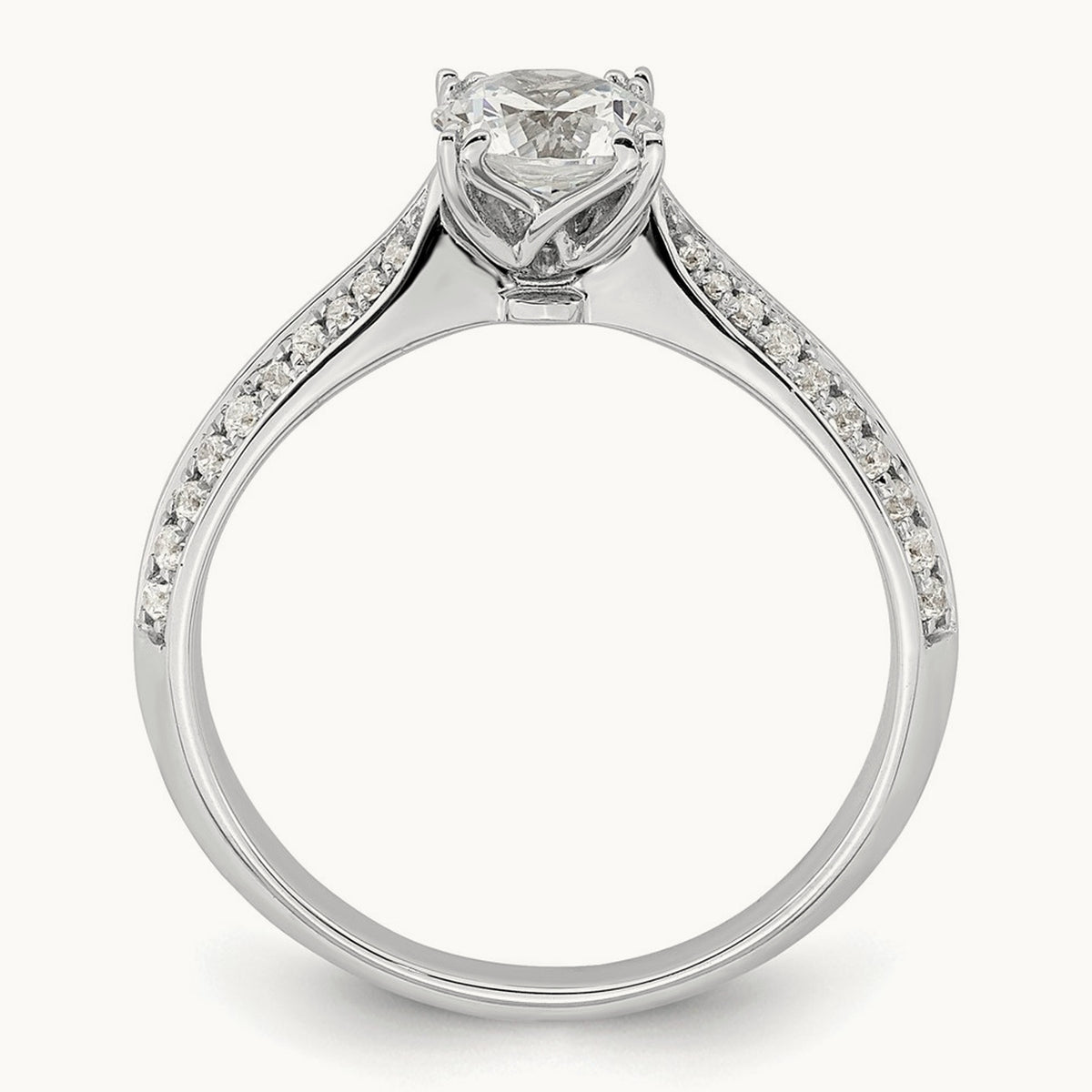 Round Semi-Mount Engagement Ring — 3/4 ct, 7