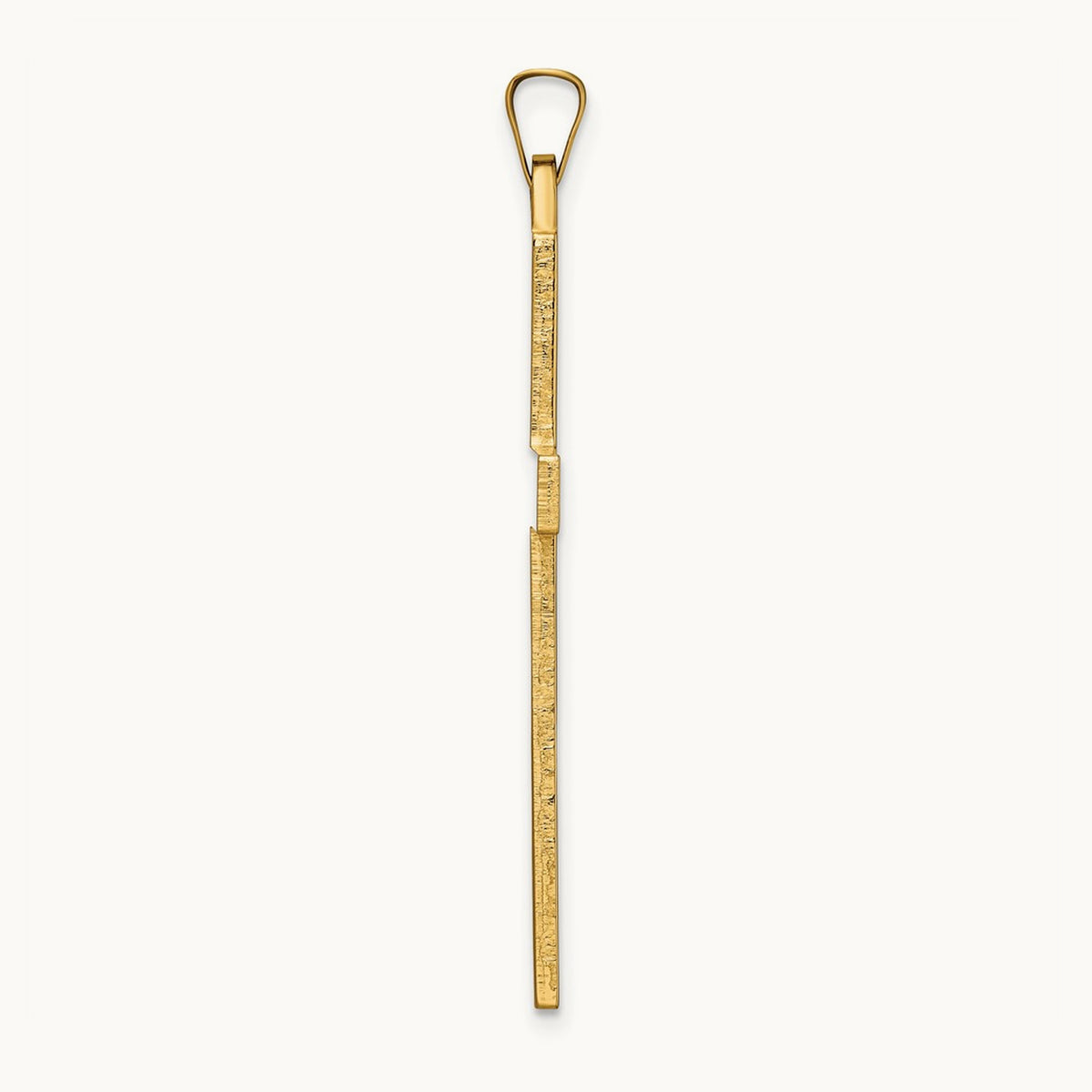 Polished Solid Cross Pendant — 42.92mm
