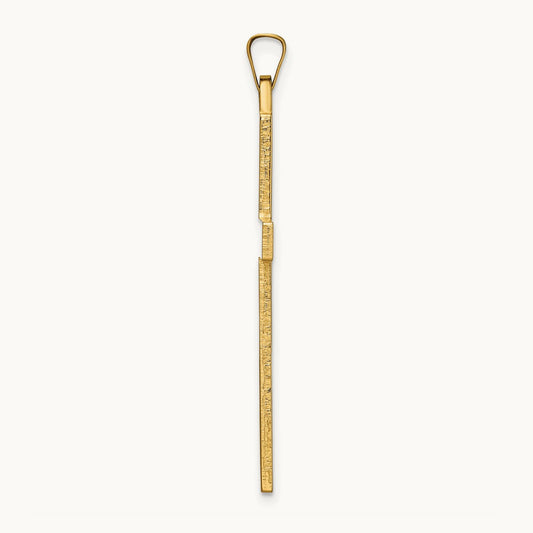 Polished Solid Cross Pendant — 42.92mm