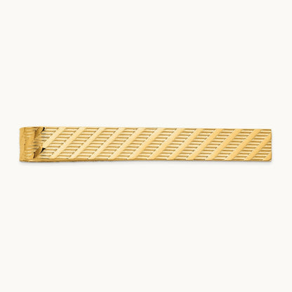 Textured Tie Bar, 14K