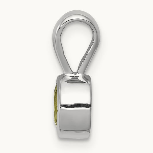 .55 Peridot Pendant, 14K White Gold