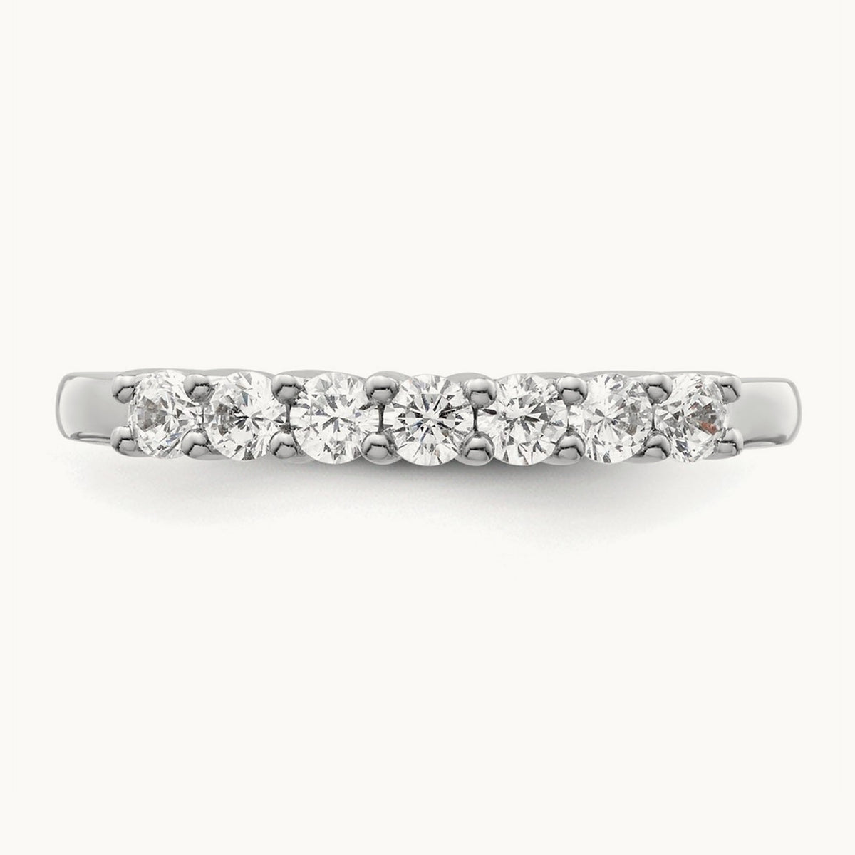 7-Stone Diamond Band, 14K White Gold