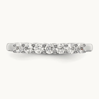 7-Stone Diamond Band, 14K White Gold
