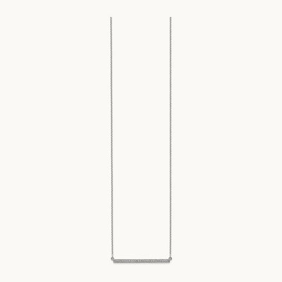 Diamond Bar Necklace, 14K White Gold