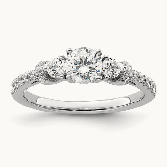Semi-Mount Engmnt Ring, 0.50-0.75 ct tw Lab-Grown Diamond