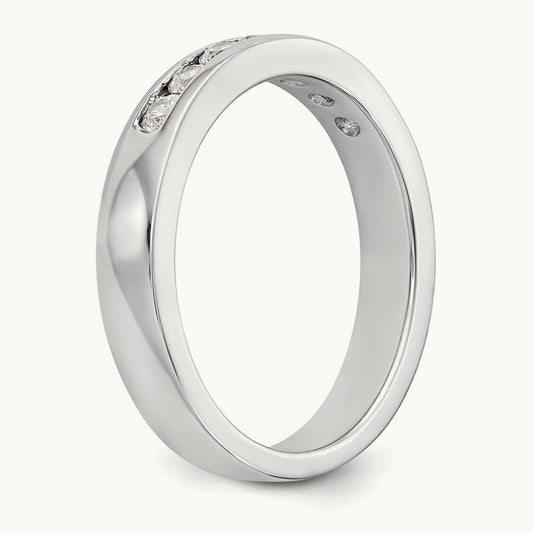 7- Stone Channel Band Mounting, 2.4mm, 14K White Gold