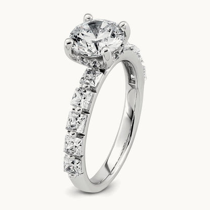 Round Engagement Ring, 2.50 ct tw Lab-Grown Diamond