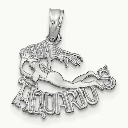 WG AQUARIUS Zodiac Charm, 14K