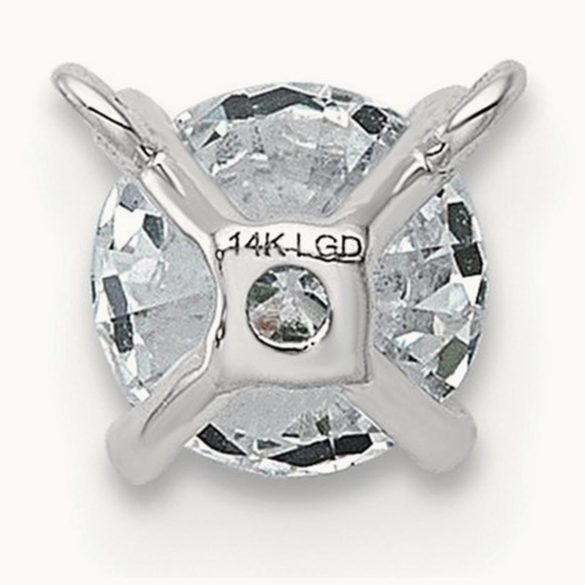 Round Four-Prong Chain Slide Pendant, 0.50 ct tw Lab-Grown Diamond