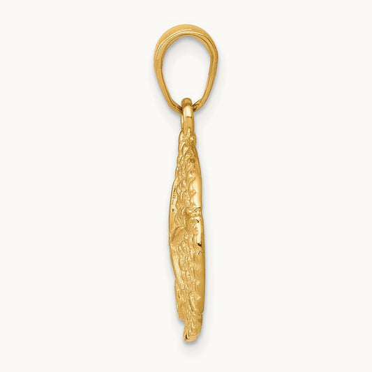 Sand Dollar Pendant, 14K