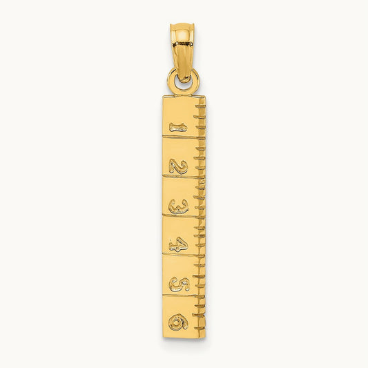 Six Inch Ruler Charm, 14K