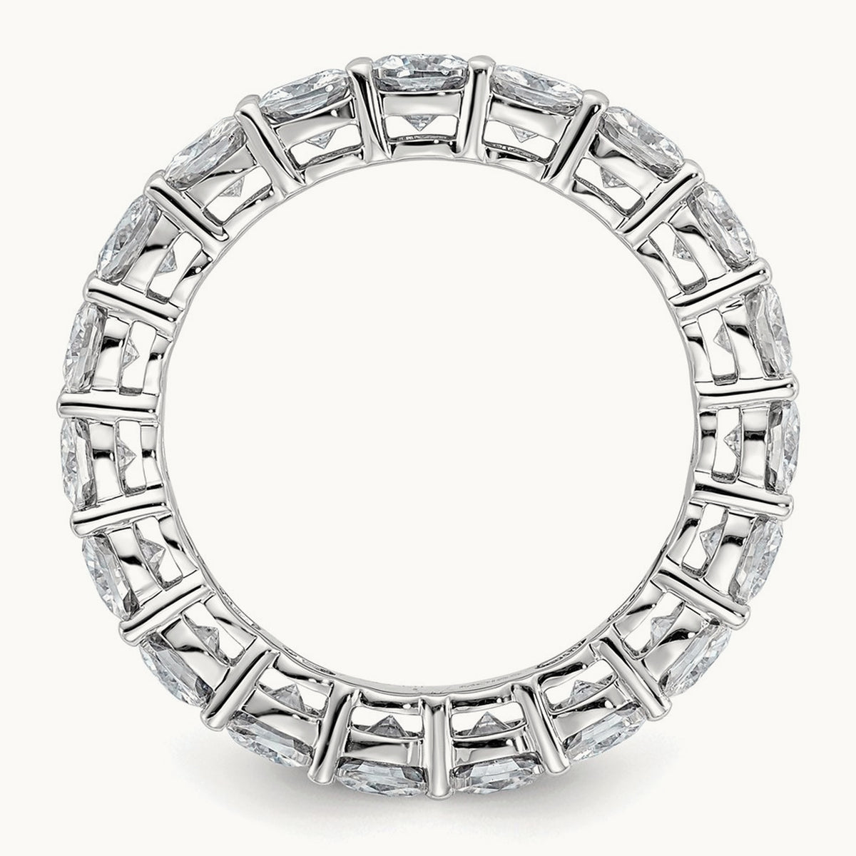 Cushion Eternity Band, 3.50 ct tw Lab-Grown Diamond — 14K White Gold