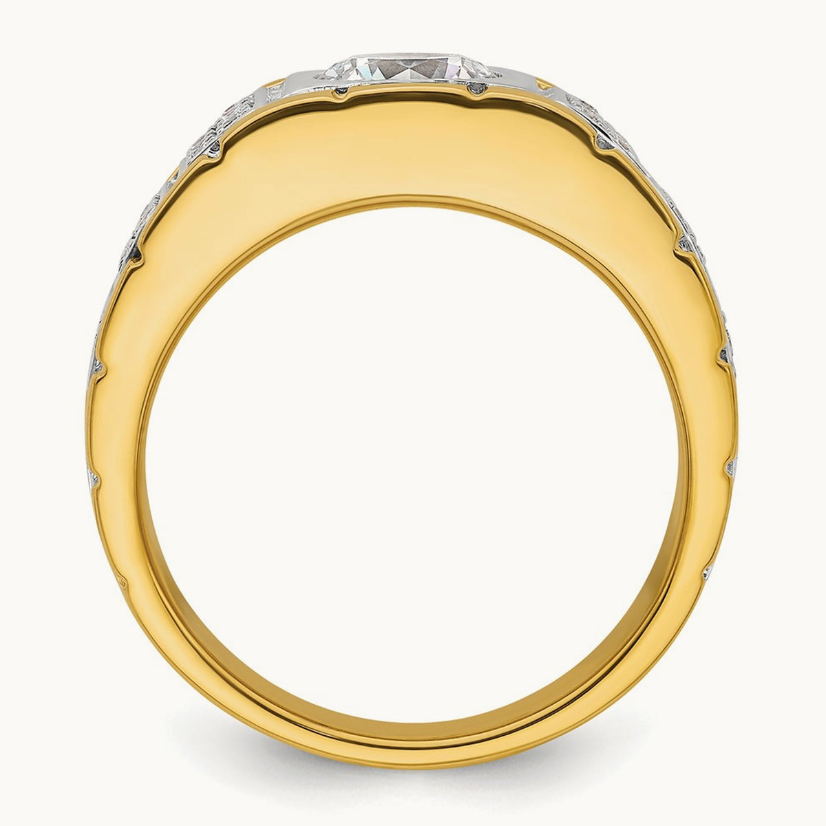 Semi-Mount Men's Ring, 0.50 ct tw Lab-Grown Diamond