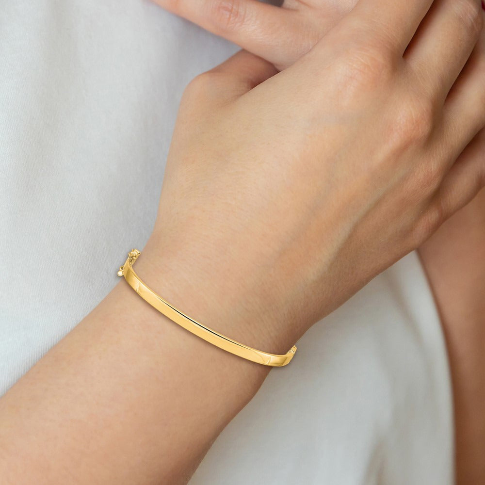 Hinged Bangle — 14K Yellow Gold