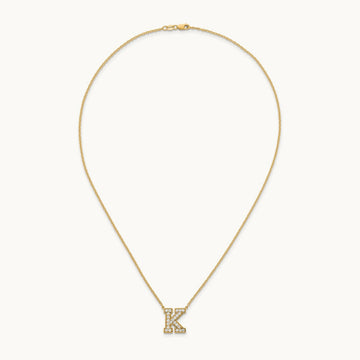 Initial Necklace, 0.50 ct tw Lab-Grown Diamond