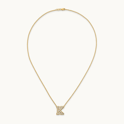 Initial Necklace, 0.50 ct tw Lab-Grown Diamond