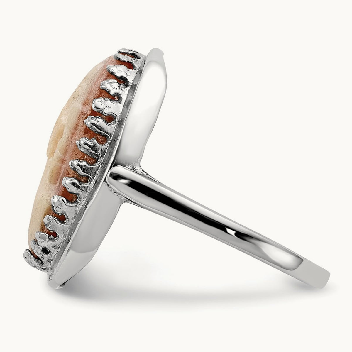 Cameo Ring, 14K White Gold