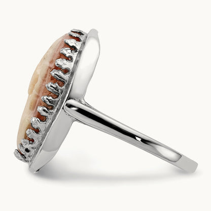 Cameo Ring, 14K White Gold