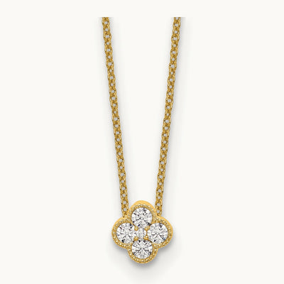 Bloom Pendant Necklace, 0.25 ct tw Lab-Grown Diamond — 18 in
