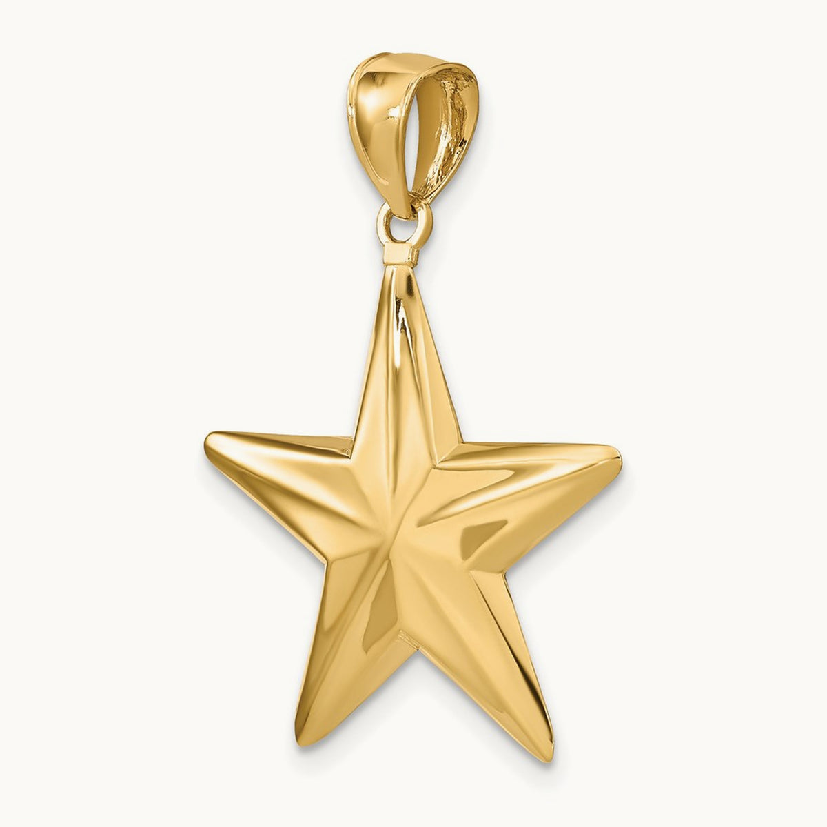3-D Nautical Star Charm, 14K