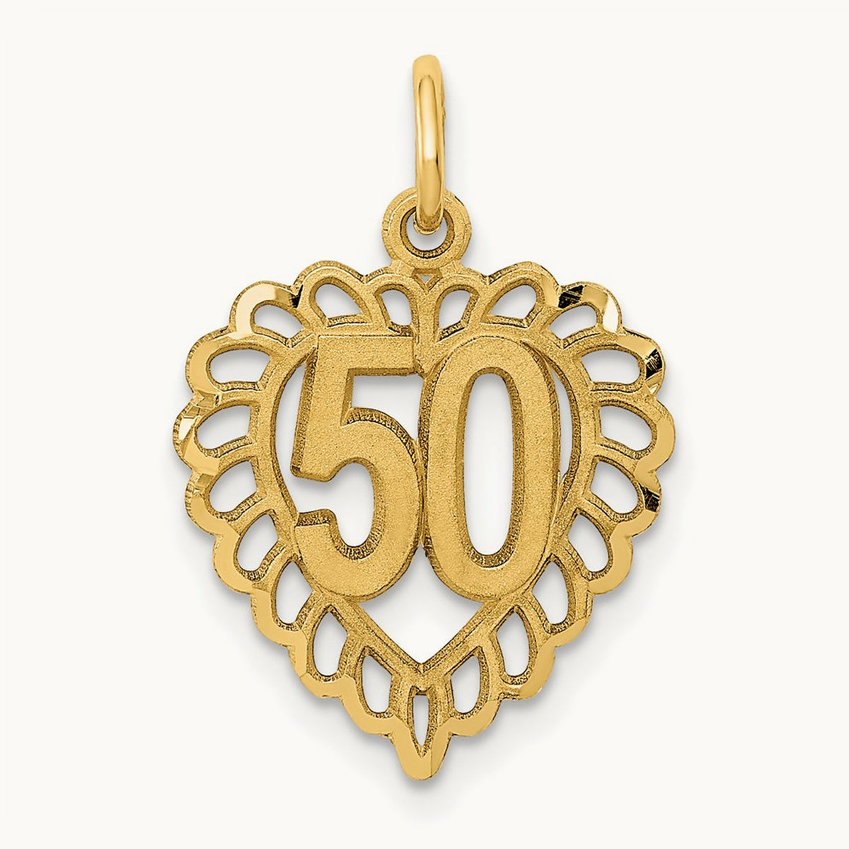 50 in Heart Charm, 14K
