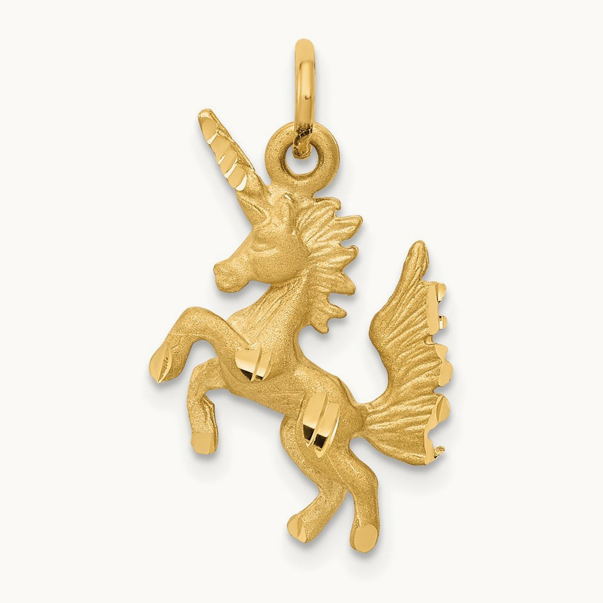 Dancing Unicorn Charm, 14K