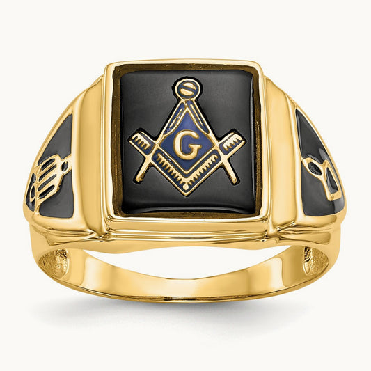 Men's Polished — 14K Yellow Gold, 10