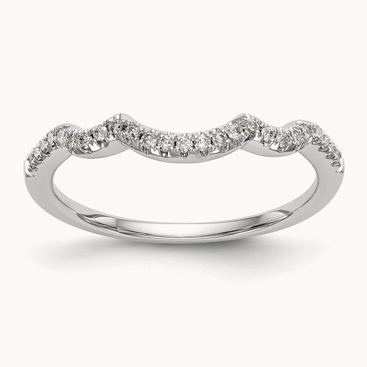 Diamond Wedding Band, 14K White Gold