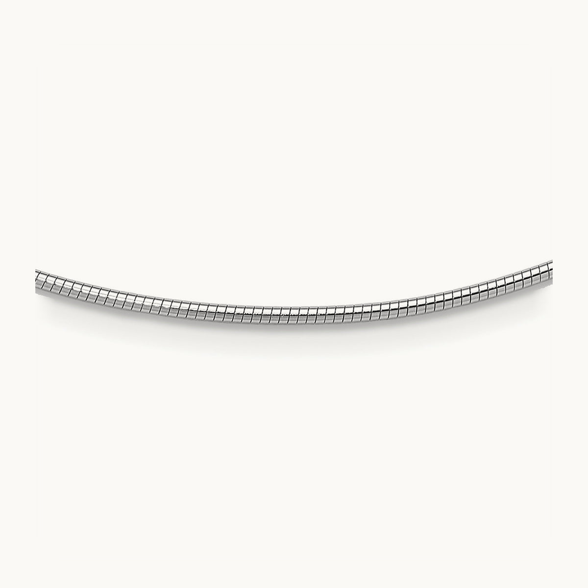 Round Omega — 14K White Gold