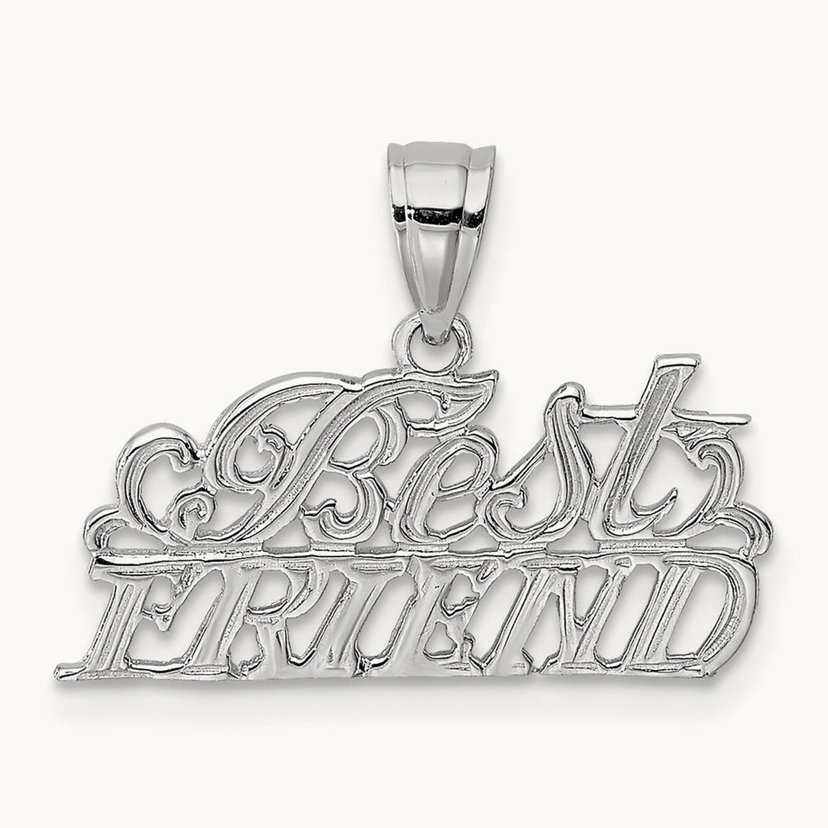 BEST FRIEND Pendant, 14K White Gold