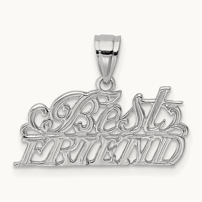BEST FRIEND Pendant, 14K White Gold