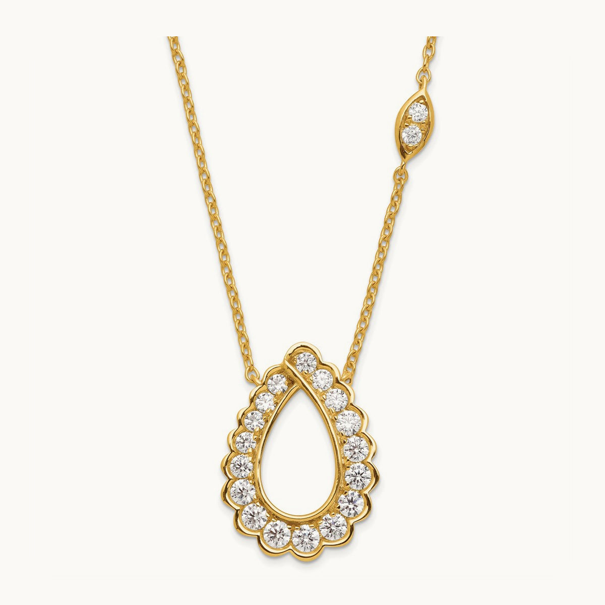 Teardrop Necklace, 0.75 ct tw Lab-Grown Diamond