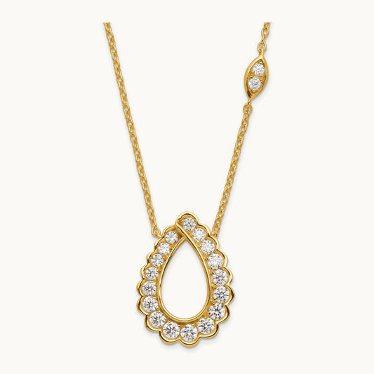 Teardrop Necklace, 0.75 ct tw Lab-Grown Diamond