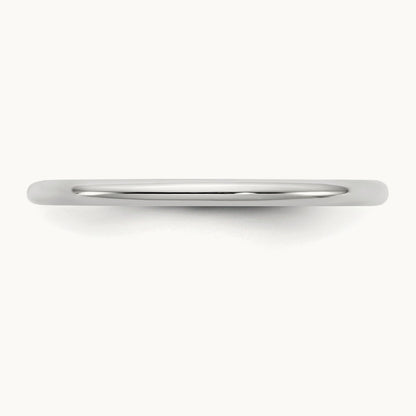 Standard Comfort Fit Band, 1.5mm, 10K White Gold
