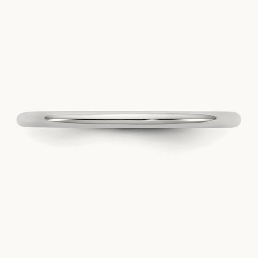 Standard Comfort Fit Band, 1.5mm, 10K White Gold